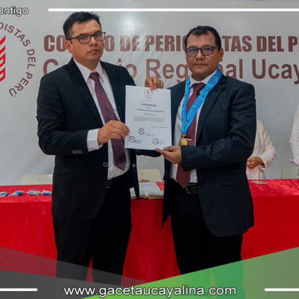 Mg. Miguel Ángel Saavedra Neyra asume decanato del Colegio de Periodistas del Perú en Ucayali