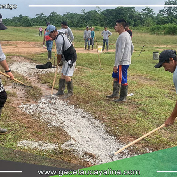 Equipo liderado por el alcalde de Yurúa trabaja para asegurar condiciones óptimas de Aeródromo