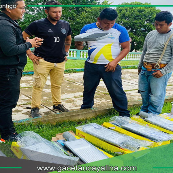 Renuevan iluminación en complejo deportivo en Contamana