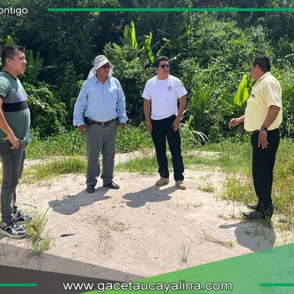 Alcalde impulsa obra en Las Colinas en Contamana