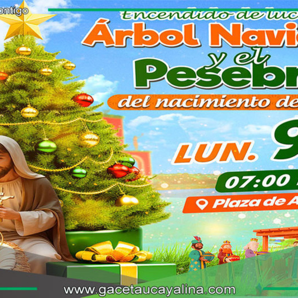 Provincia de Ucayali encenderá árbol y pesebre hoy 9 de diciembre