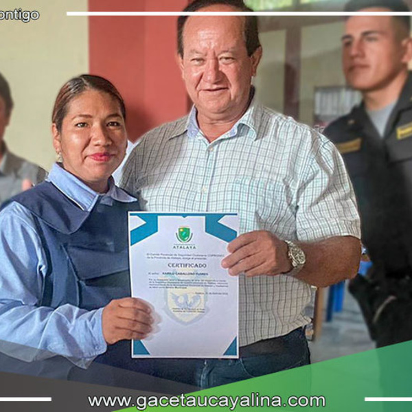 Alcalde de Atalaya agradece el compromiso del Cuerpo de Serenazgo en la seguridad ciudadana