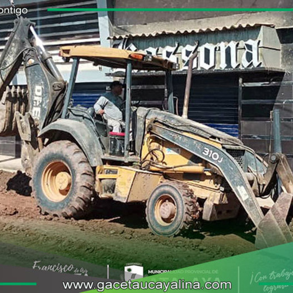 Gobierno Municipal de Atalaya impulsa obras de pavimentación en la calle Teniente Mejía