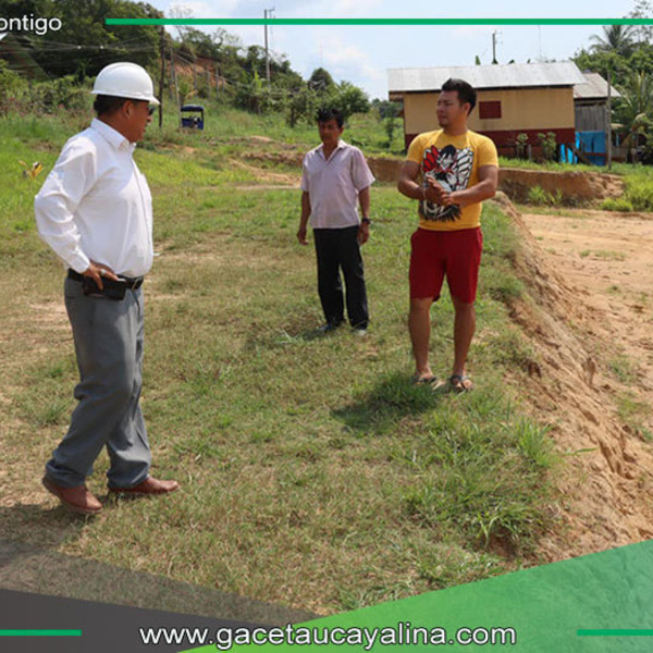 Alcalde Rodolfo Lovo Tello impulsa construcción de gradería en Faustino Zapico Ramos