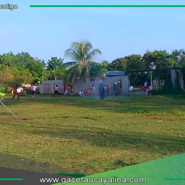 Limpian y cultivan barrio Campo Verde en Contamana