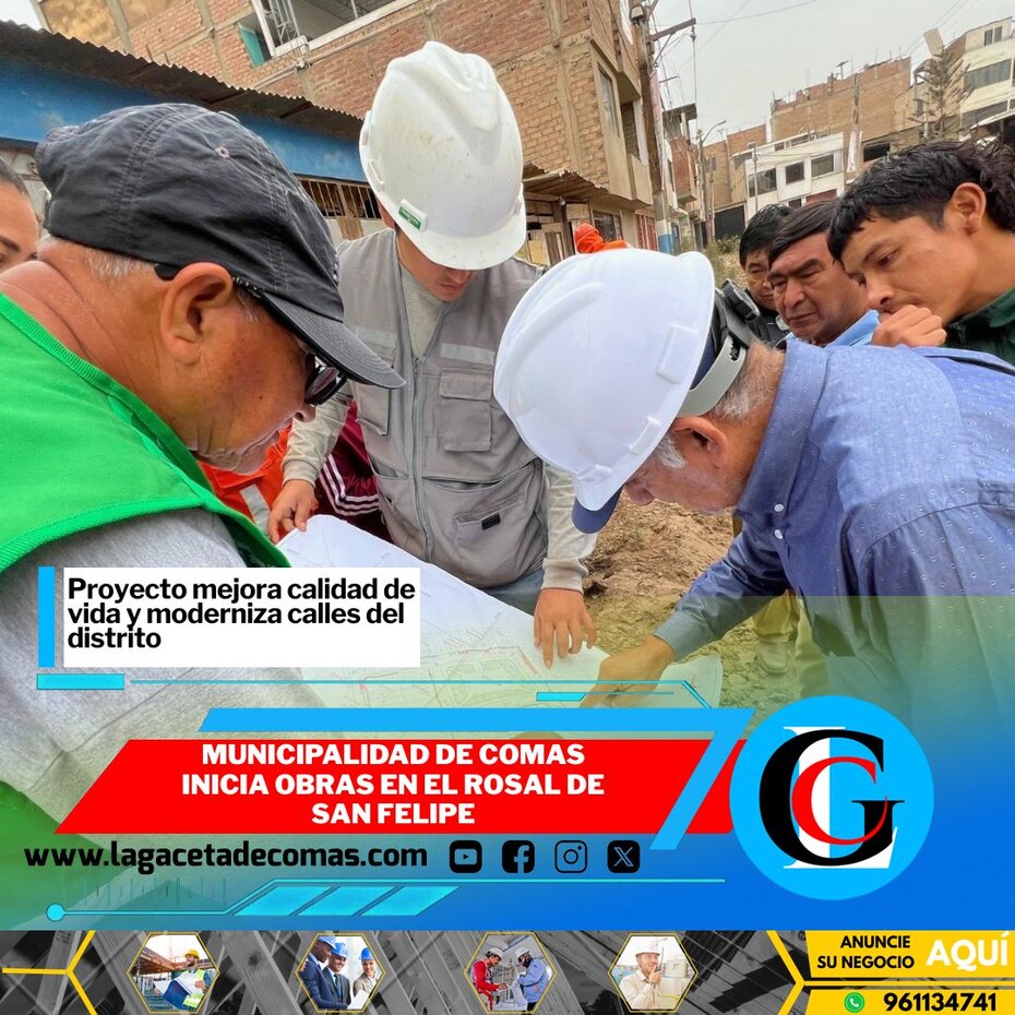 Municipalidad de Comas inicia obras en El Rosal de San Felipe