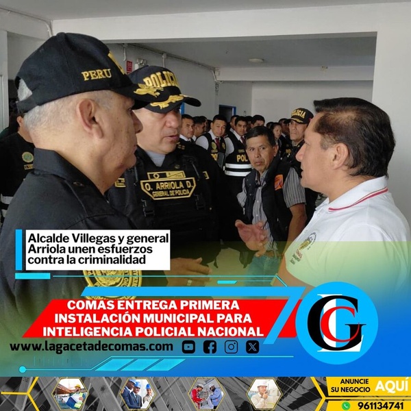 Comas entrega primera instalación municipal para inteligencia policial nacional