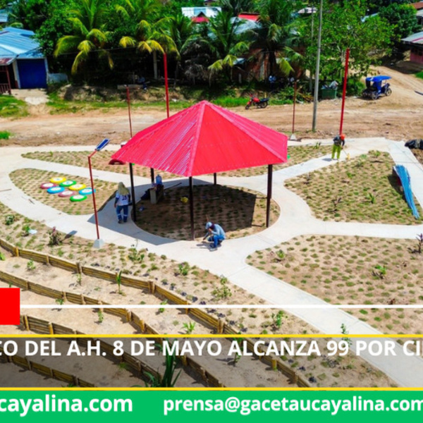 Espacio lúdico del A.H. 8 de Mayo alcanza 99 por ciento en Contamana