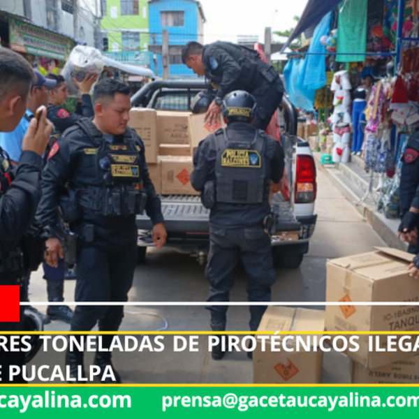 Decomisan tres toneladas de pirotécnicos ilegales en local comercial de Pucallpa