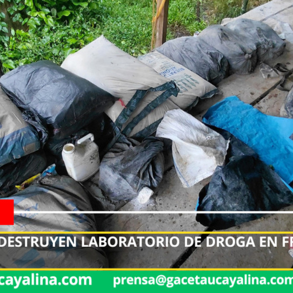 Perú y Brasil destruyen laboratorio de droga en frontera amazónica