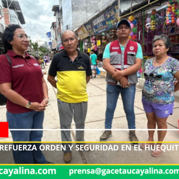 Municipalidad refuerza orden y seguridad en El Huequito por fiestas en Pucallpa