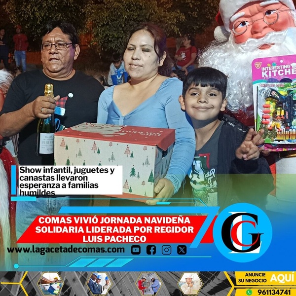 Comas vivió jornada navideña solidaria liderada por regidor Luis Pacheco