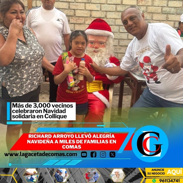 Richard Arroyo llevó alegría navideña a miles de familias en Comas
