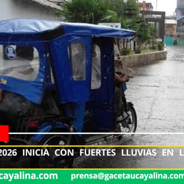 Año Nuevo 2026 inicia con fuertes lluvias en la Selva