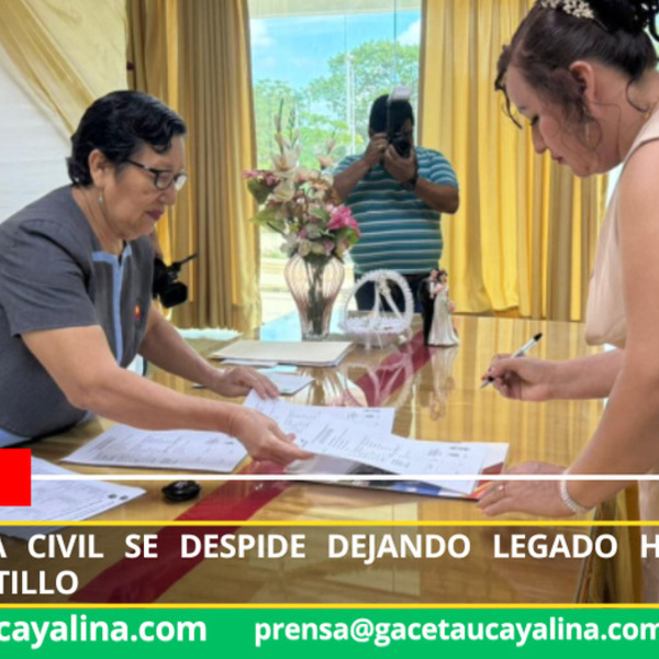 Registradora civil se despide dejando legado humano en Coronel Portillo