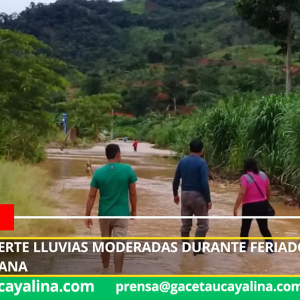 Senamhi advierte lluvias moderadas durante feriado largo en la selva peruana
