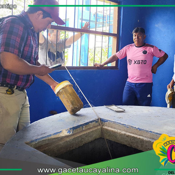 Consejero Regional Bonilla inspecciona sistema de agua en Sol Naciente en Curimana