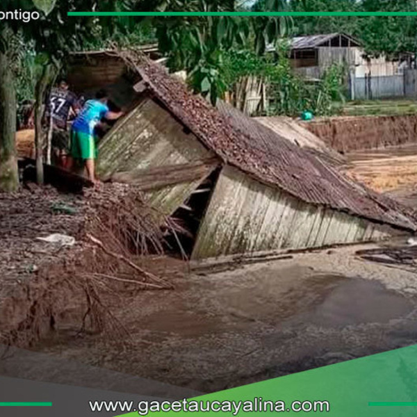28 familias afectadas por desborde del río Ucayali en Loreto