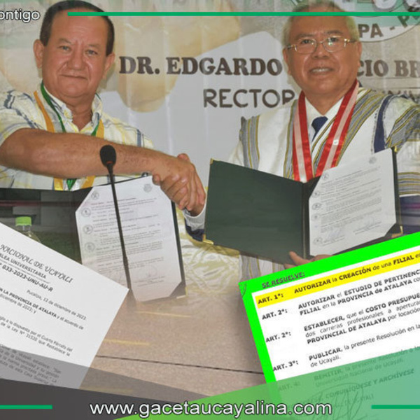 Alcalde de Atalaya anuncia creación de filial de la UNU