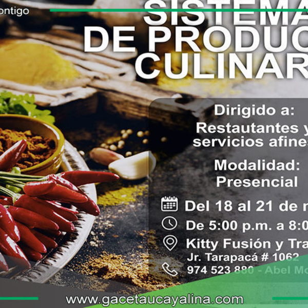 CENFOTUR organiza taller de producción culinaria en Pucallpa