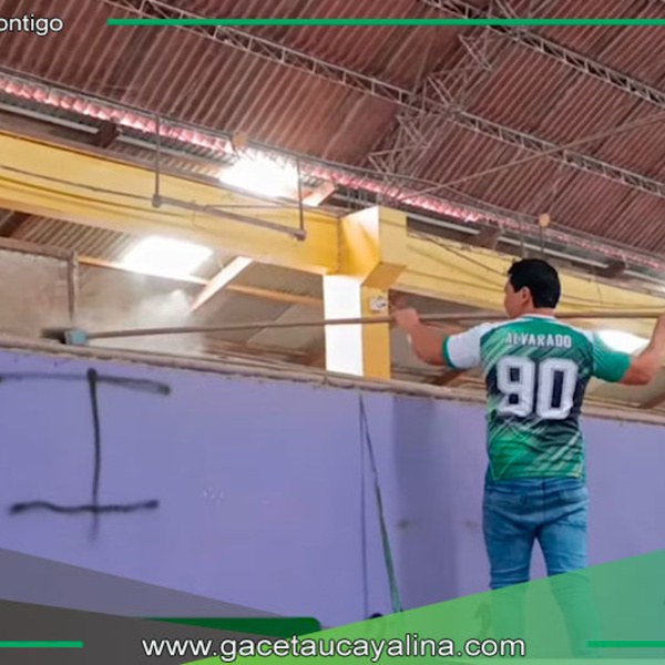 Municipalidad desinfecta el Mercado Señor de los Milagros