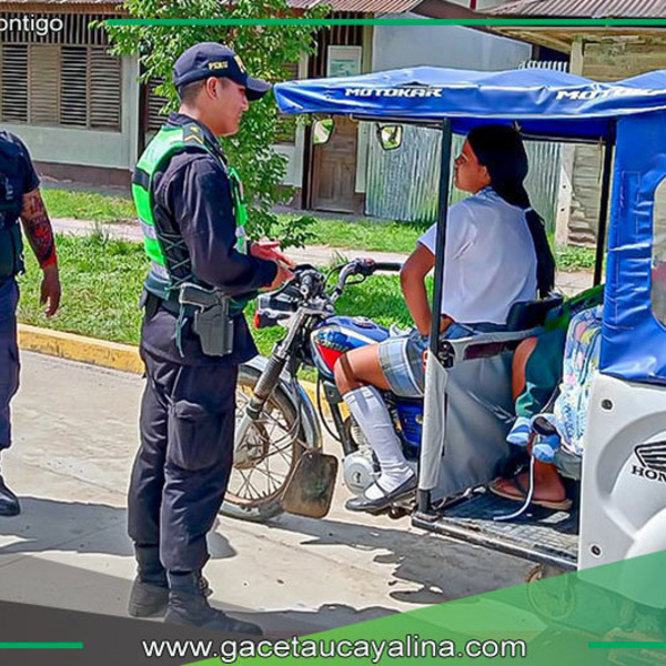 Sepahua refuerza control para evitar menores en mototaxis