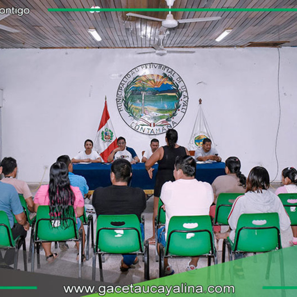 Alcalde Rodolfo Lovo dialoga con juntas vecinales de Contamana