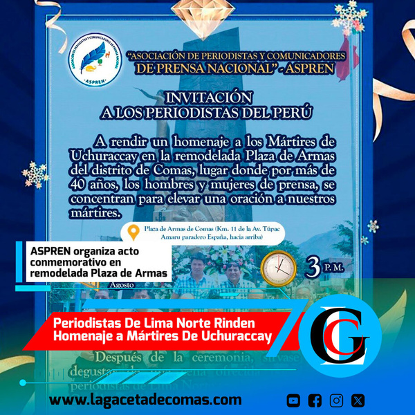 Periodistas de Lima Norte rinden homenaje a Mártires de Uchuraccay