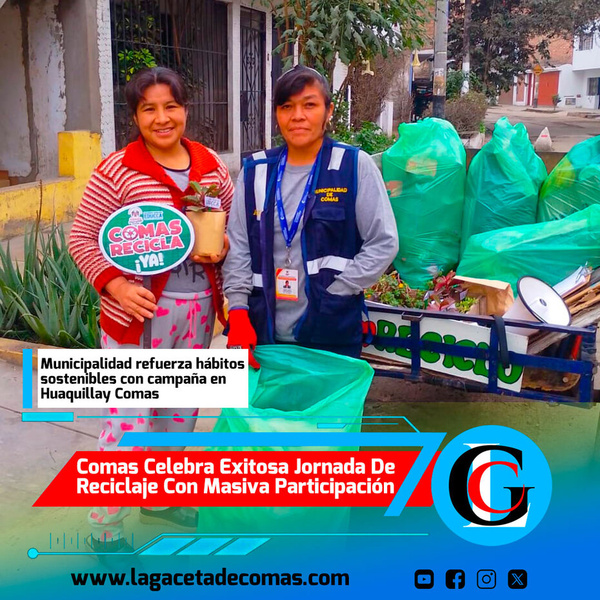 Comas celebra exitosa jornada de reciclaje con masiva participación