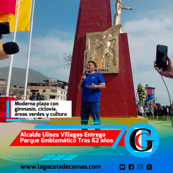 Alcalde Ulises Villegas entrega parque emblemático tras 62 años