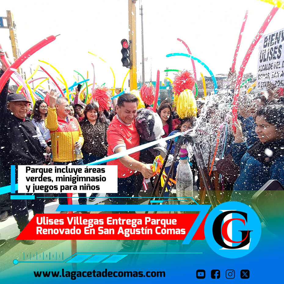 Ulises Villegas entrega parque renovado en San Agustín Comas