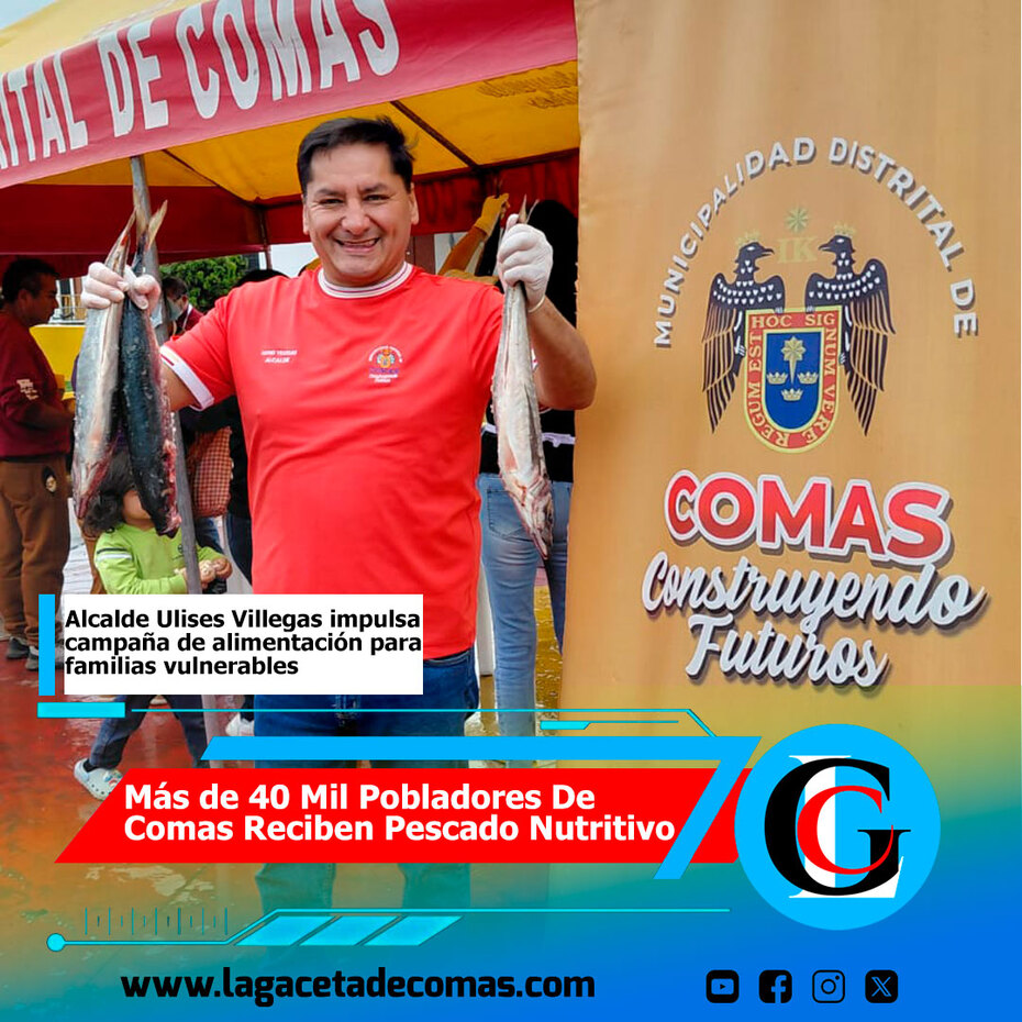 Más de 40 mil pobladores de Comas reciben pescado nutritivo