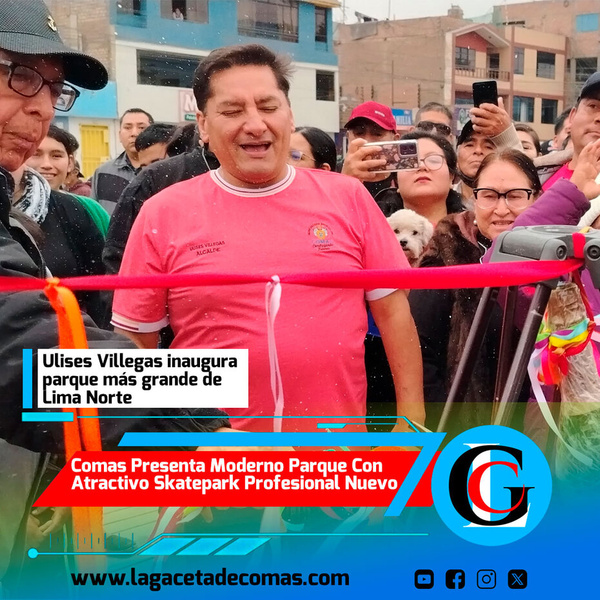 Comas presenta moderno parque con atractivo skatepark profesional nuevo