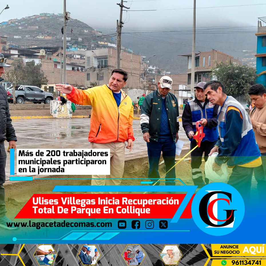Ulises Villegas inicia recuperación total de parque en Collique