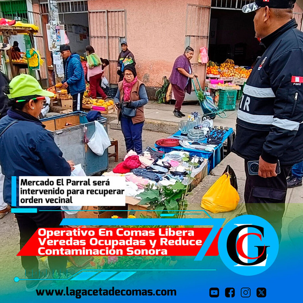 Operativo en Comas libera veredas ocupadas y reduce contaminación sonora