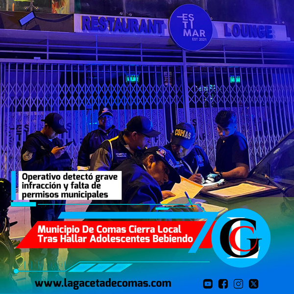 Municipio de Comas cierra local tras hallar adolescentes bebiendo