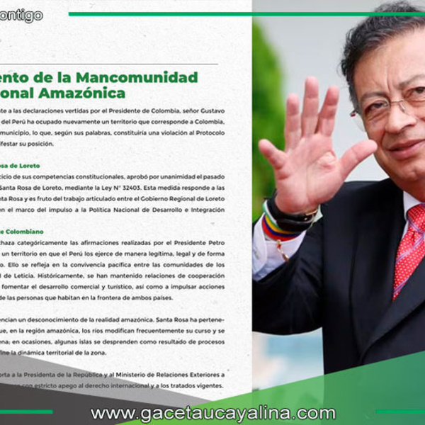 Mancomunidad Amazónica rechaza declaraciones del presidente Gustavo Petro