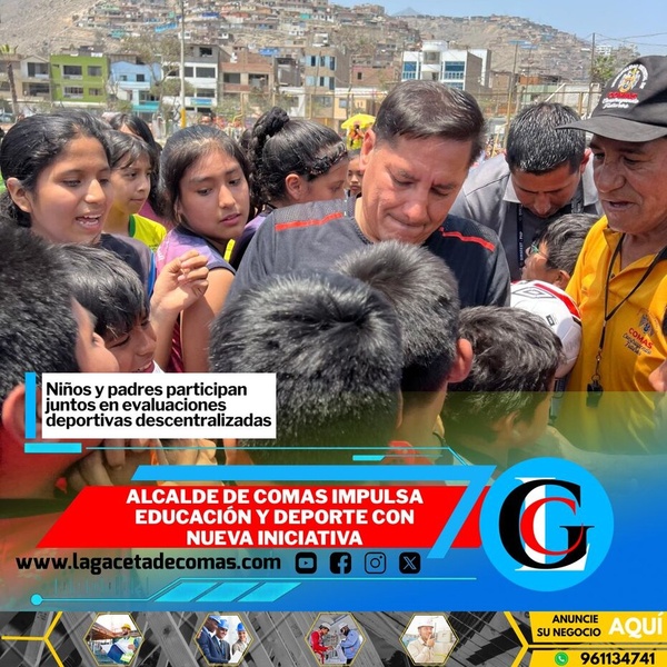 Alcalde de Comas impulsa educación y deporte con nueva iniciativa