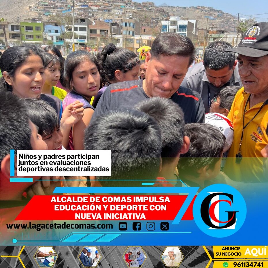 Alcalde de Comas impulsa educación y deporte con nueva iniciativa