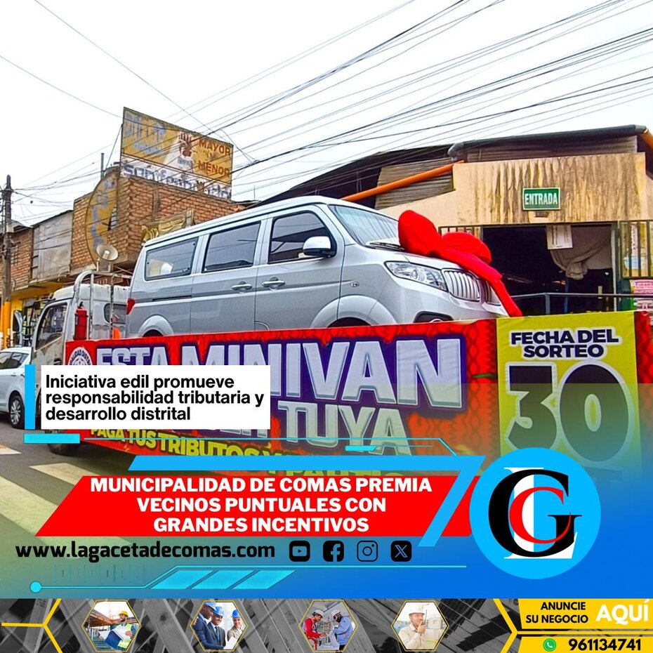 Municipalidad de Comas premia vecinos puntuales con grandes incentivos