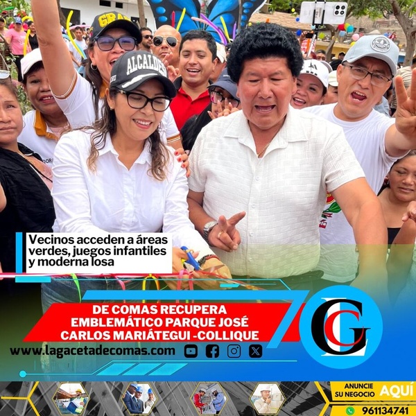 Alcaldesa de Comas recupera emblemático parque José Carlos Mariátegui