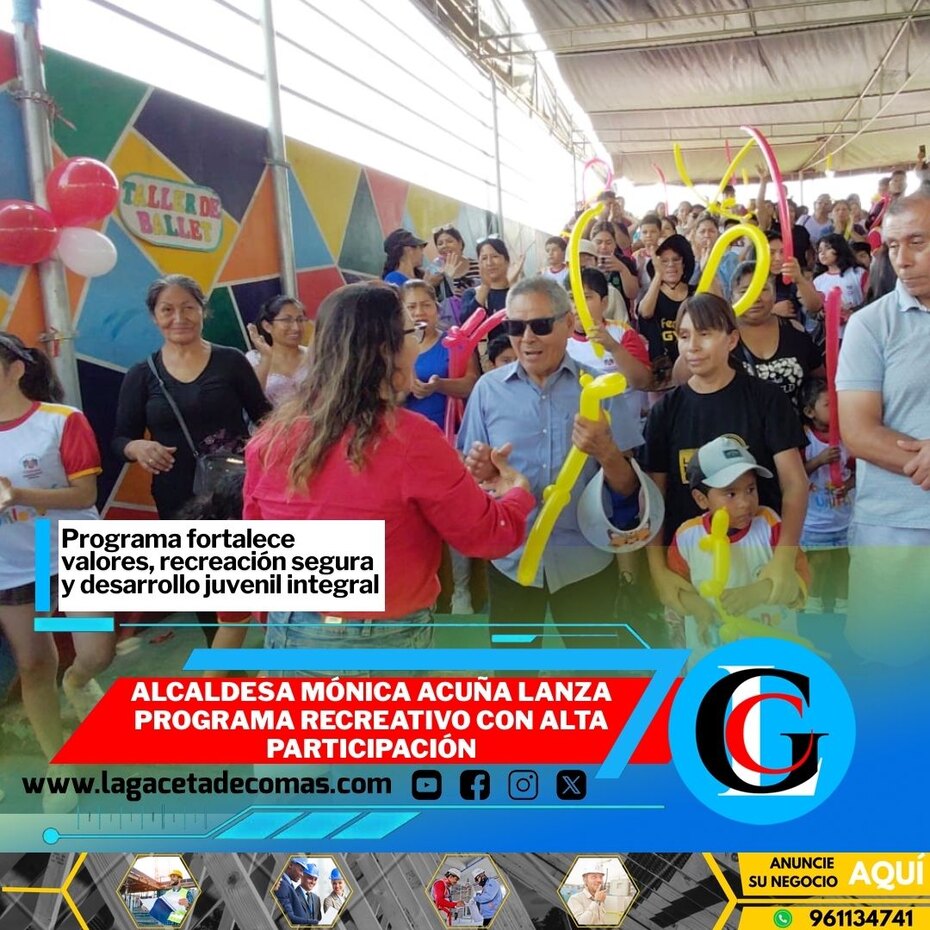 Alcaldesa Mónica Acuña lanza programa recreativo con alta participación