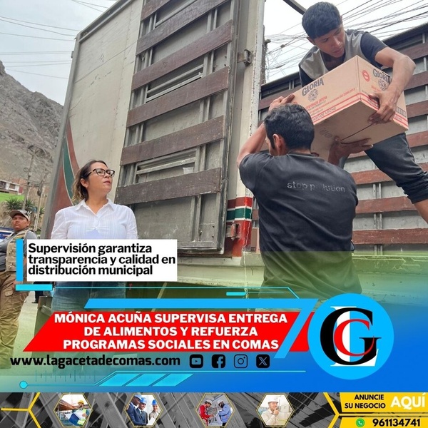 Mónica Acuña supervisa entrega de alimentos y refuerza programas sociales en Comas