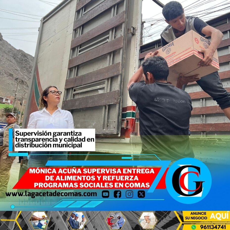 Mónica Acuña supervisa entrega de alimentos y refuerza programas sociales en Comas