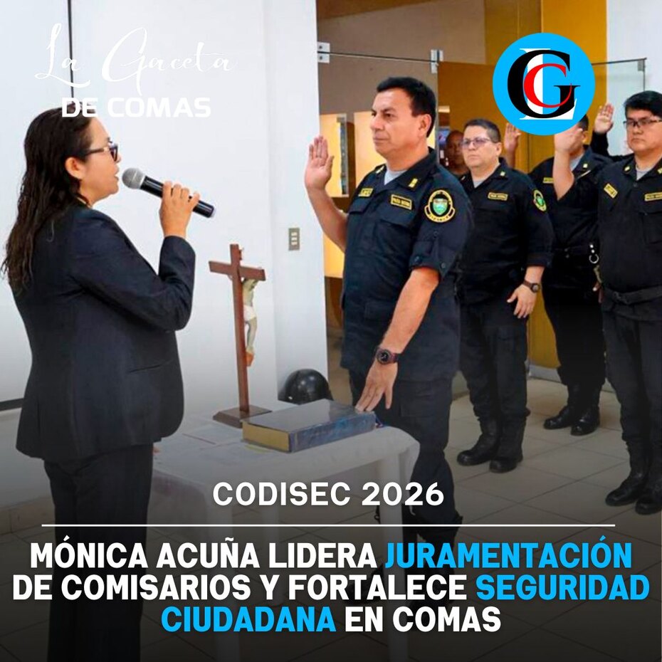Mónica Acuña lidera juramentación de comisarios y fortalece seguridad ciudadana en Comas
