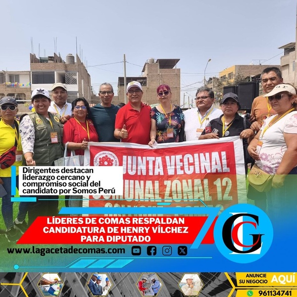 Líderes de Comas respaldan candidatura de Henry Vílchez para Diputado
