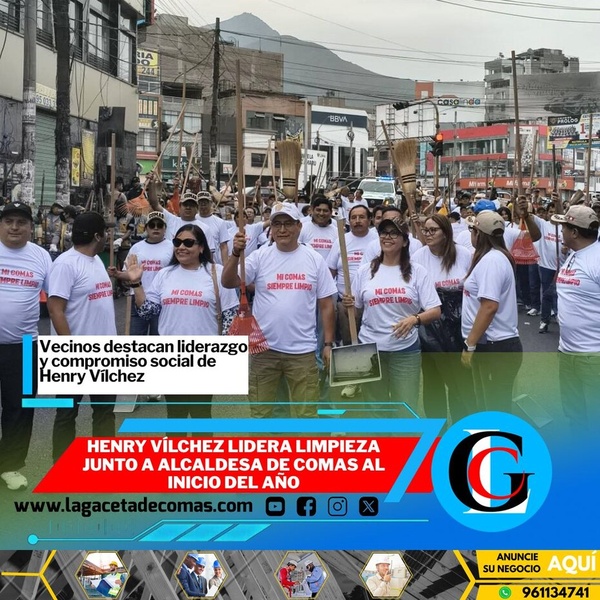 Henry Vílchez lidera limpieza junto a alcaldesa de Comas al inicio del año