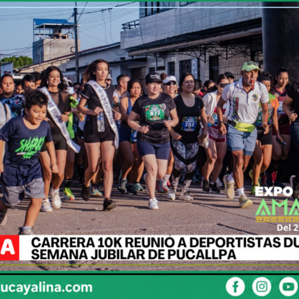 Cerca de mil corredores participaron en la carrera 10K Viva Pucallpa 2026