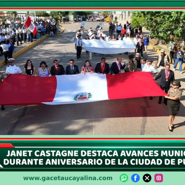 Pucallpa celebra su día central con desfile escolar y reconocimientos especiales