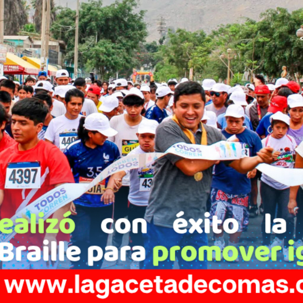 Municipalidad de Comas impulsa el deporte inclusivo con Carrera Braille
